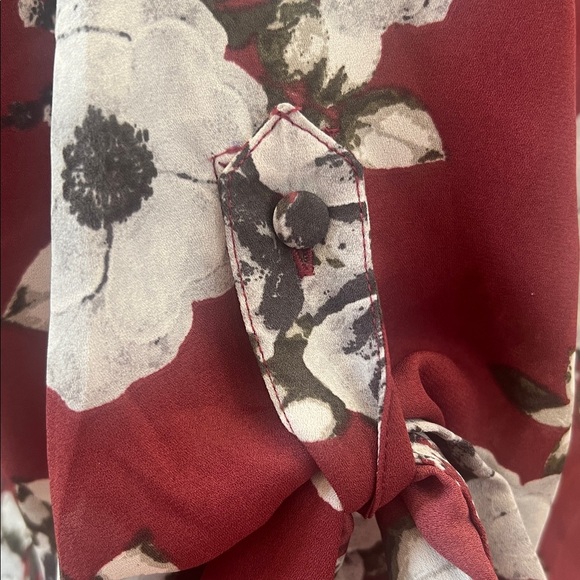 Torrid Burgundy Floral Blouse - Picture 2 of 9